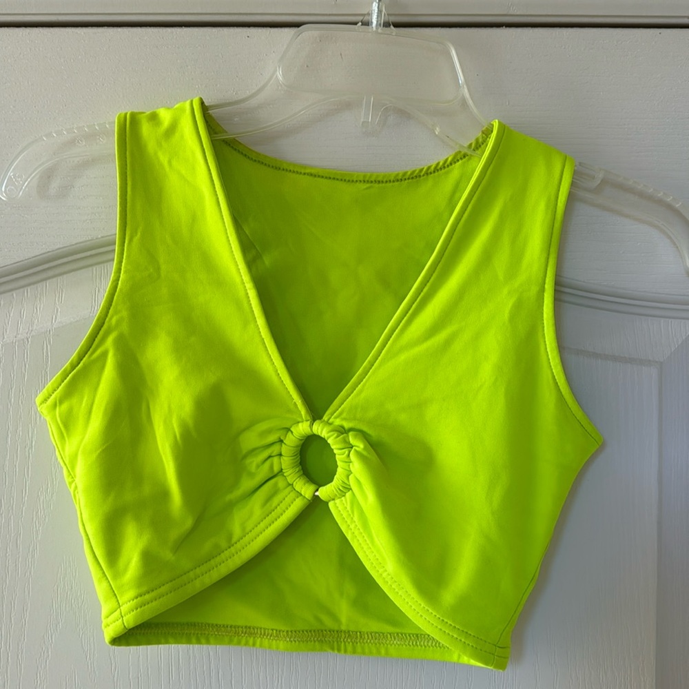 Neon green crop top